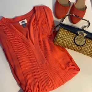 Old Navy long sleeved coral dress